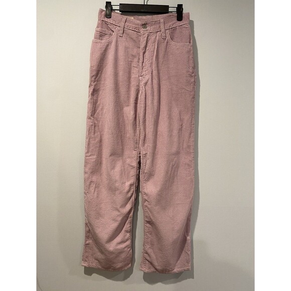 Levis Corduroy Pants Womens 26" Lavender Straight Leg Button Fly 100% Cotton - Picture 1 of 8